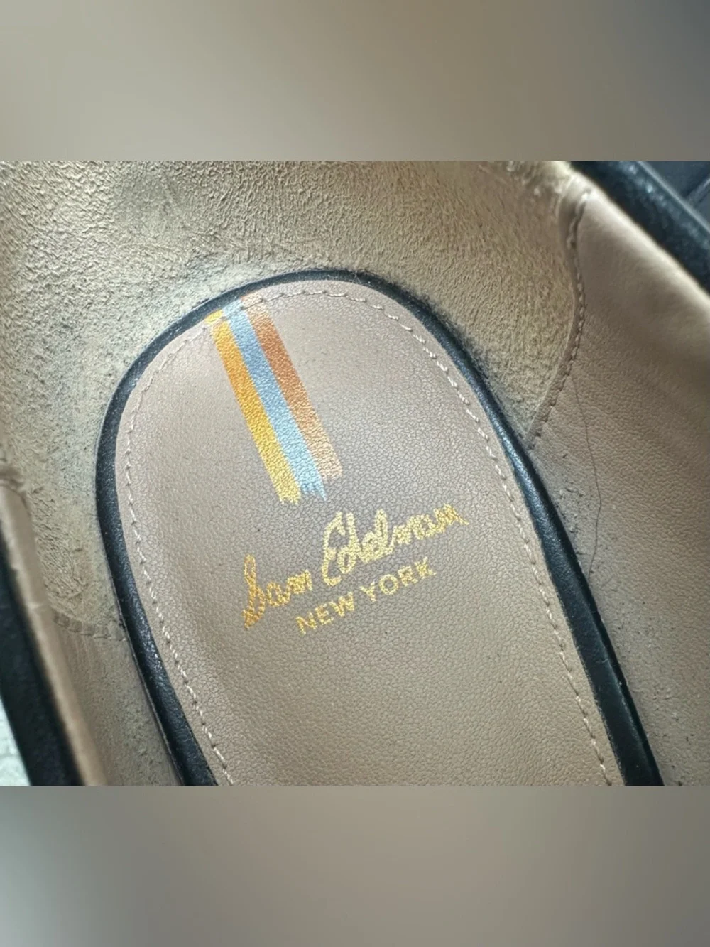 Sam Edelman Black‎ Leather Kiltie Chunky Loafer Preppy Academic Lolita Dark 9.5